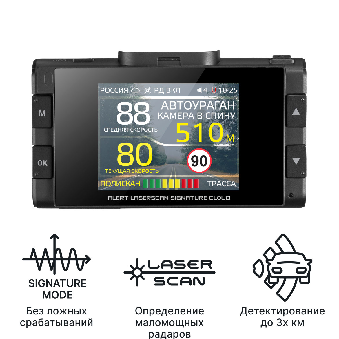 Сигнатурный радар-детектор iBOX Alert LaserScan Signature Cloud